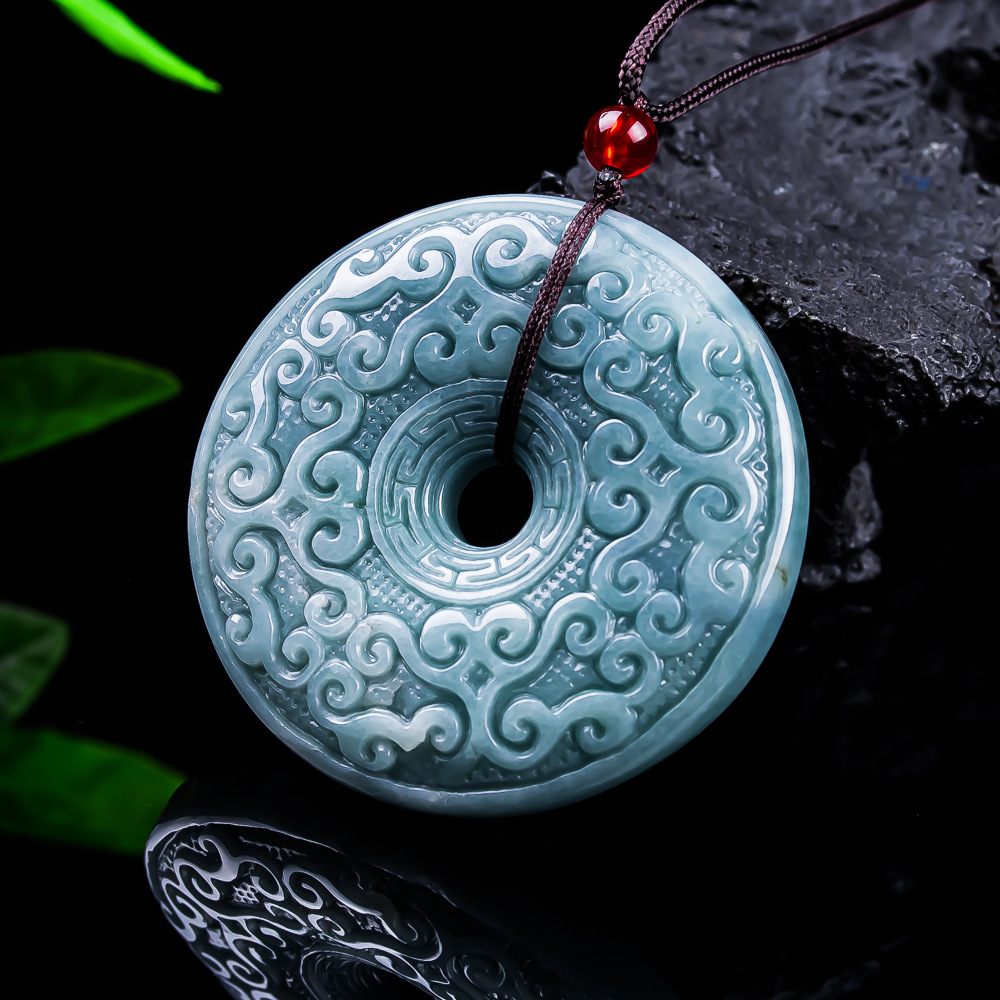Jewelry & Watches Sp Z Oo Opinie - Natural Burmese Jadeite Flower Pendant Necklace