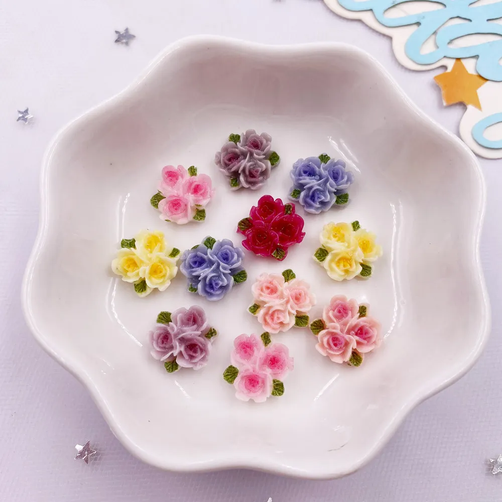 Paradise Jewelry & Watches Llc Miami Reviews - 50pcs Resin Mini Colorful Three Leaf