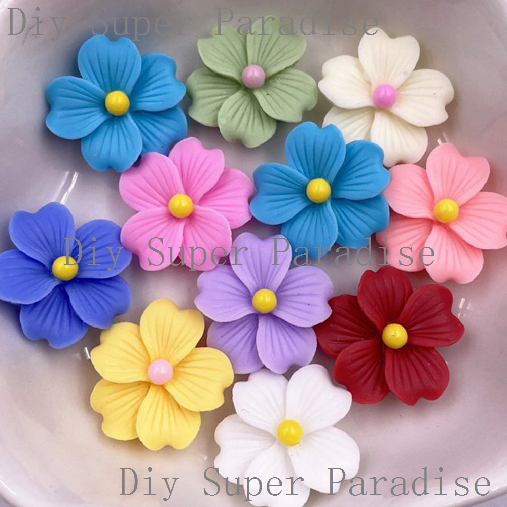 Paradise Jewelry & Watches Llc Miami Reviews - 50Pcs Resin Colorful 16mm Flower Flat