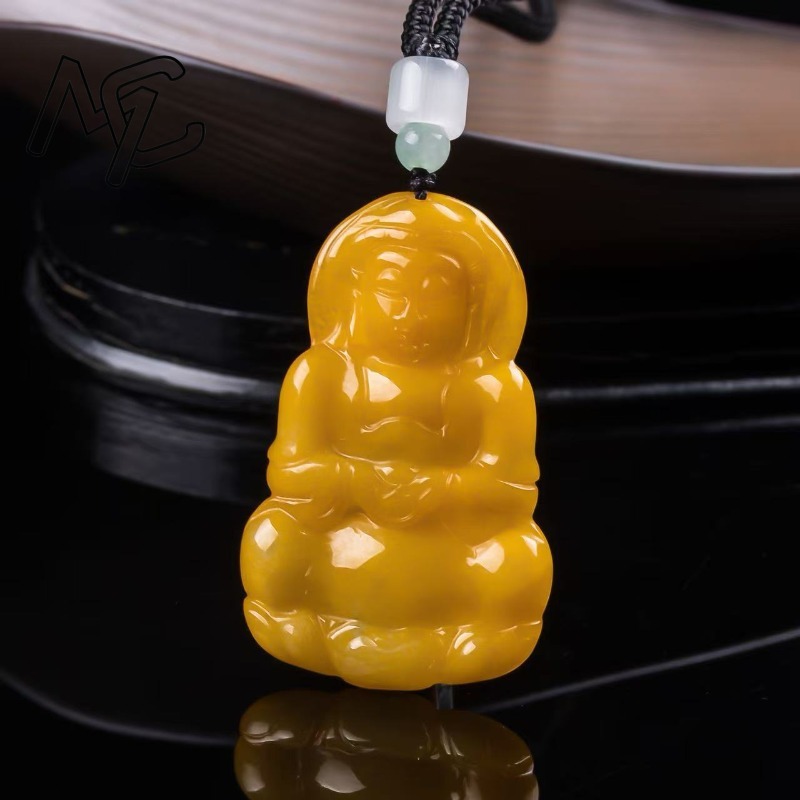 Jewelry & Watches Sp Z Oo Opinie - Real Natural Emerald Jade yellow Guanyin