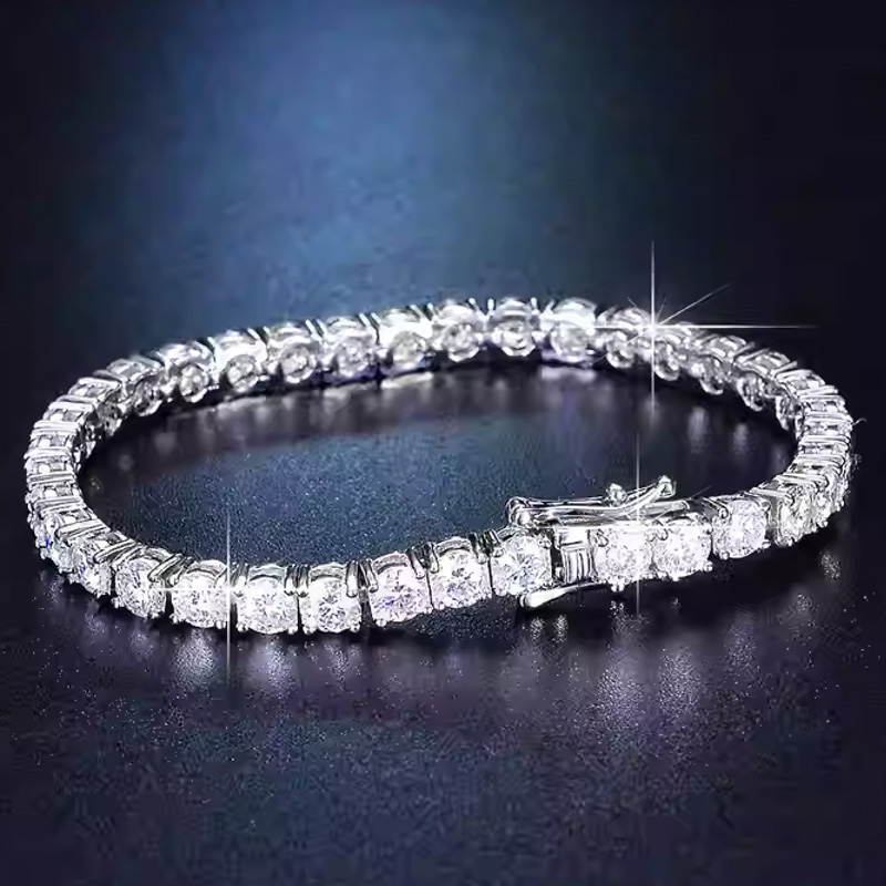 New 925 Sterling Silver 3MM Te - Tennis Bracelet Cubic ulasan dan harga