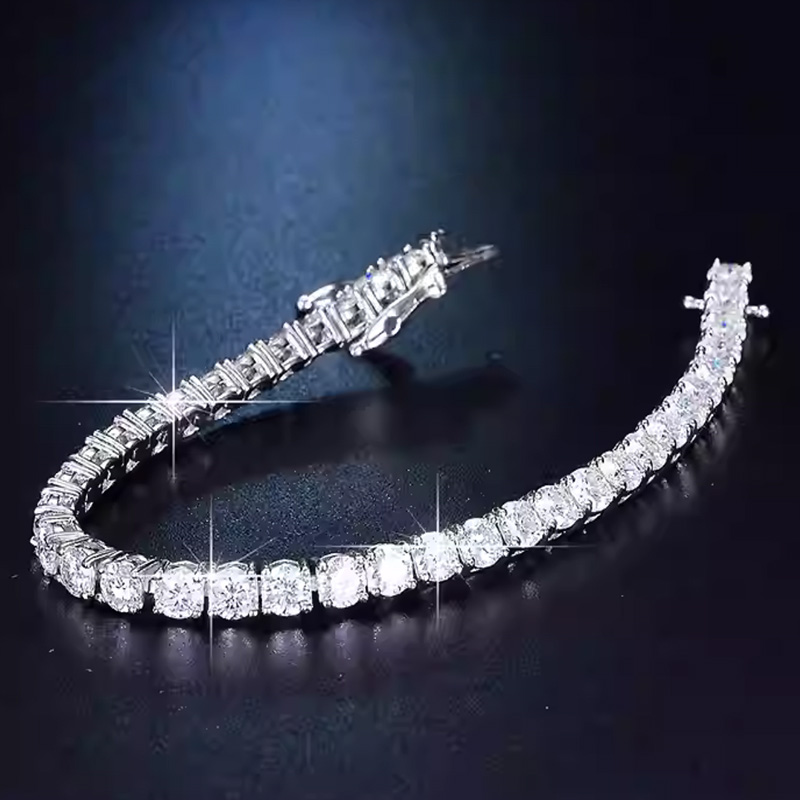 New 925 Sterling Silver 3MM Te - Tennis Bracelet Cubic ulasan dan harga