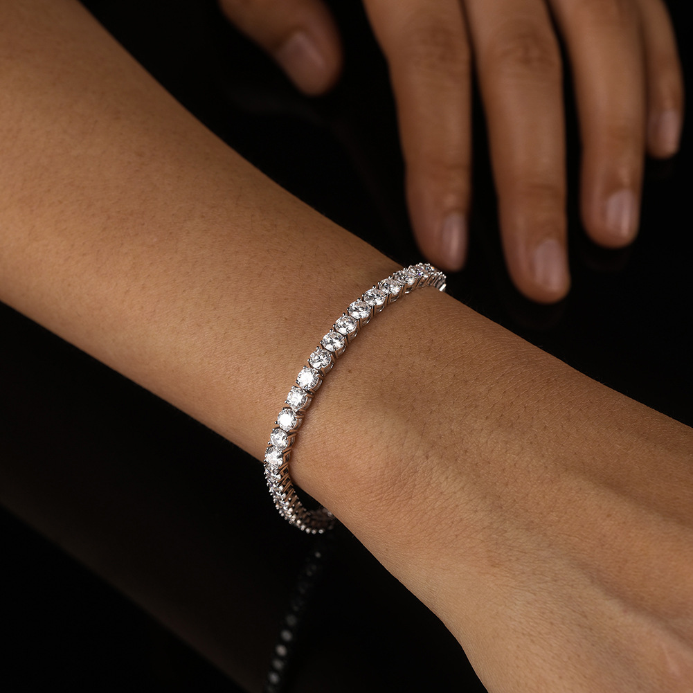 New 925 Sterling Silver 3MM Te - Tennis Bracelet Cubic ulasan dan harga