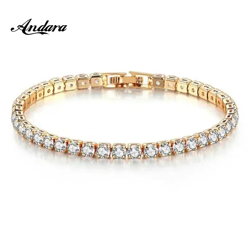925 Sterling Silver Rose Gold  - Tennis Bracelet Cubic ulasan dan harga