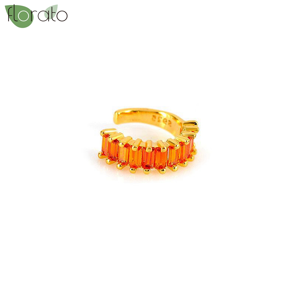 1Pcs 18k Gold Plated Zircon Ea - Ear Cuff No Piercing ulasan dan harga