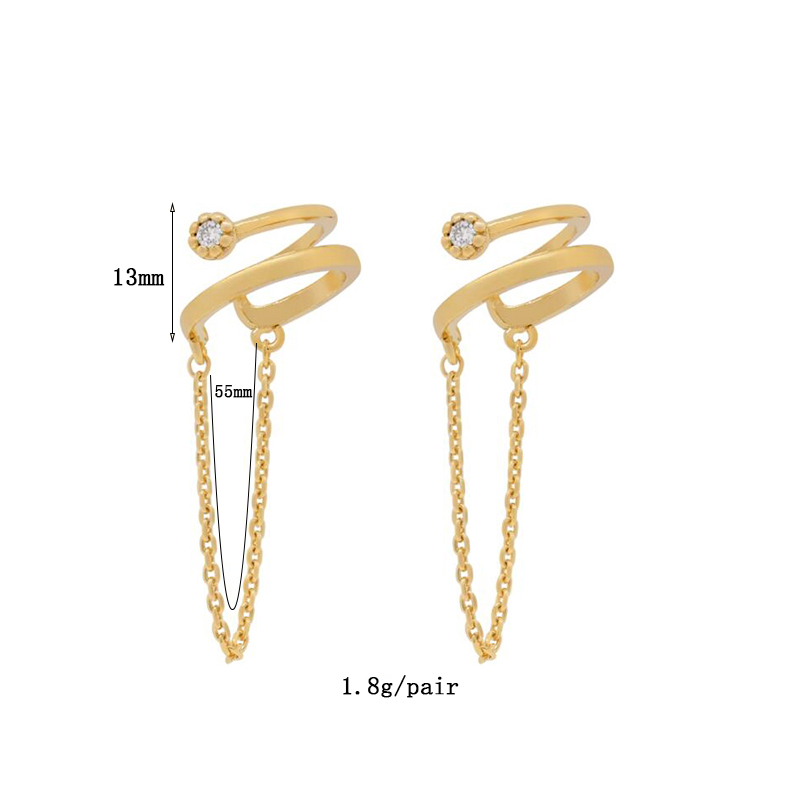 KEYOUNUO Gold Filled Silver Co - Ear Cuff No Piercing ulasan dan harga
