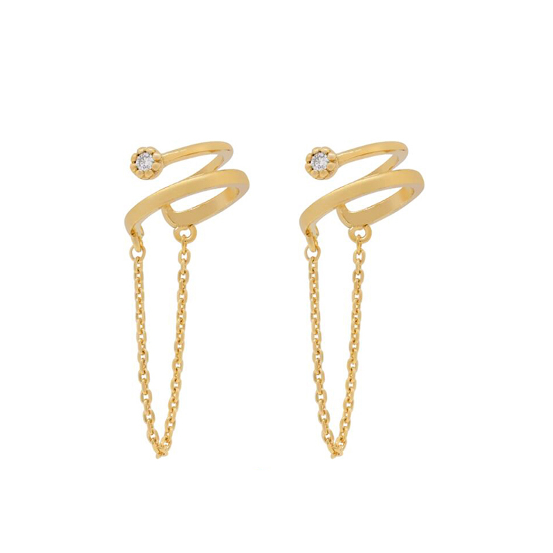 KEYOUNUO Gold Filled Silver Co - Ear Cuff No Piercing ulasan dan harga