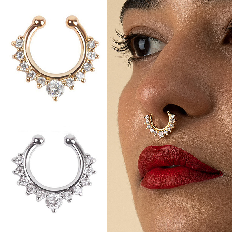 1PC U-Shape Nose Clip Fake Nos - Ear Cuff No Piercing ulasan dan harga