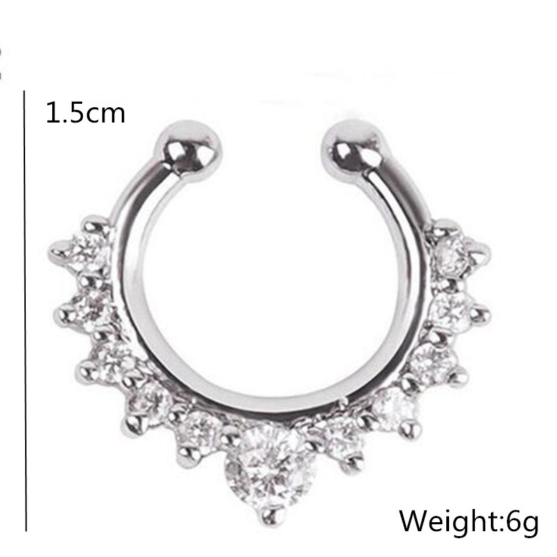 1PC U-Shape Nose Clip Fake Nos - Ear Cuff No Piercing ulasan dan harga