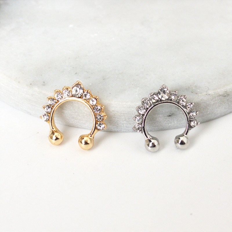 1PC U-Shape Nose Clip Fake Nos - Ear Cuff No Piercing ulasan dan harga