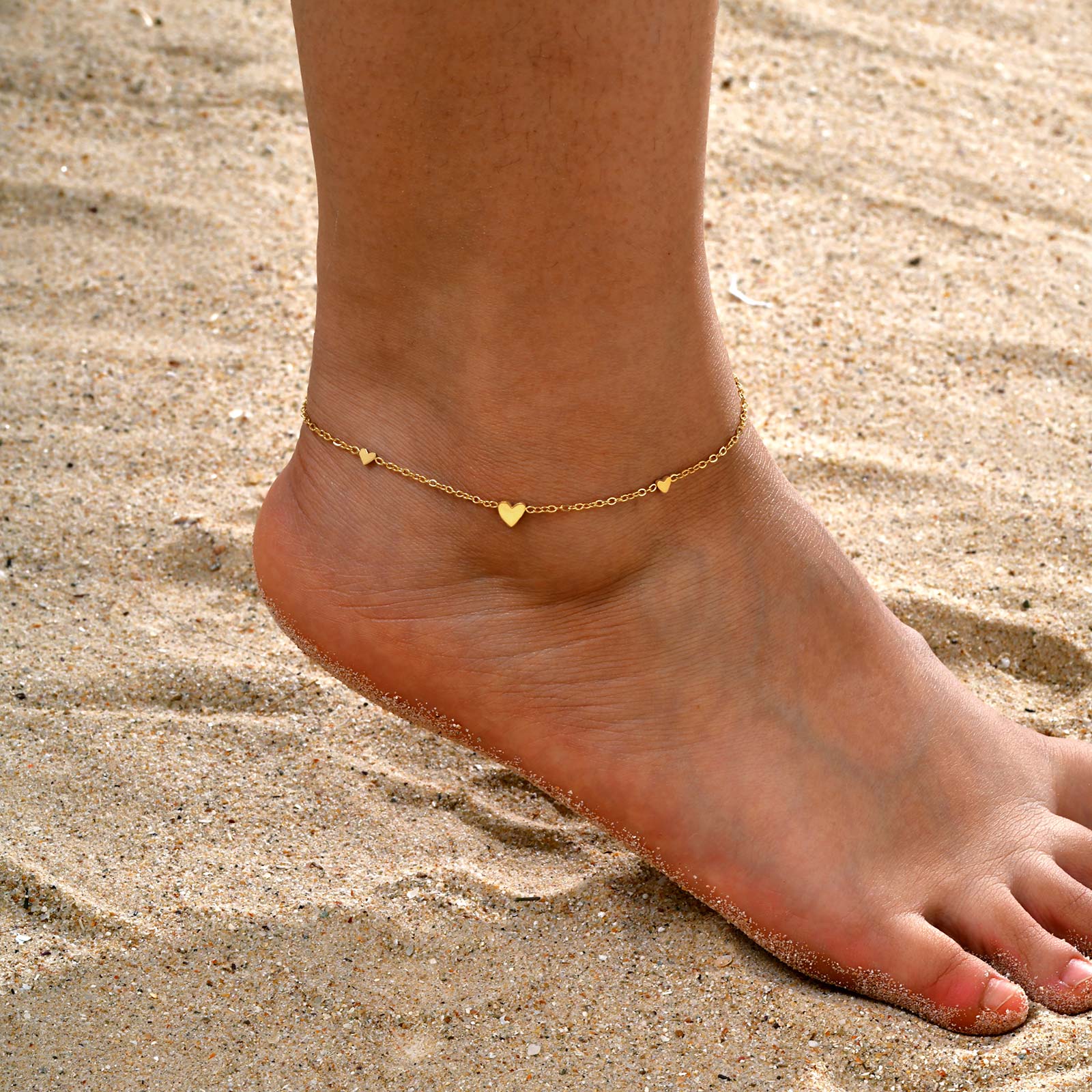 Stainless Steel Heart Anklets  - Jc Jewelry & Watches Reviews ulasan dan harga