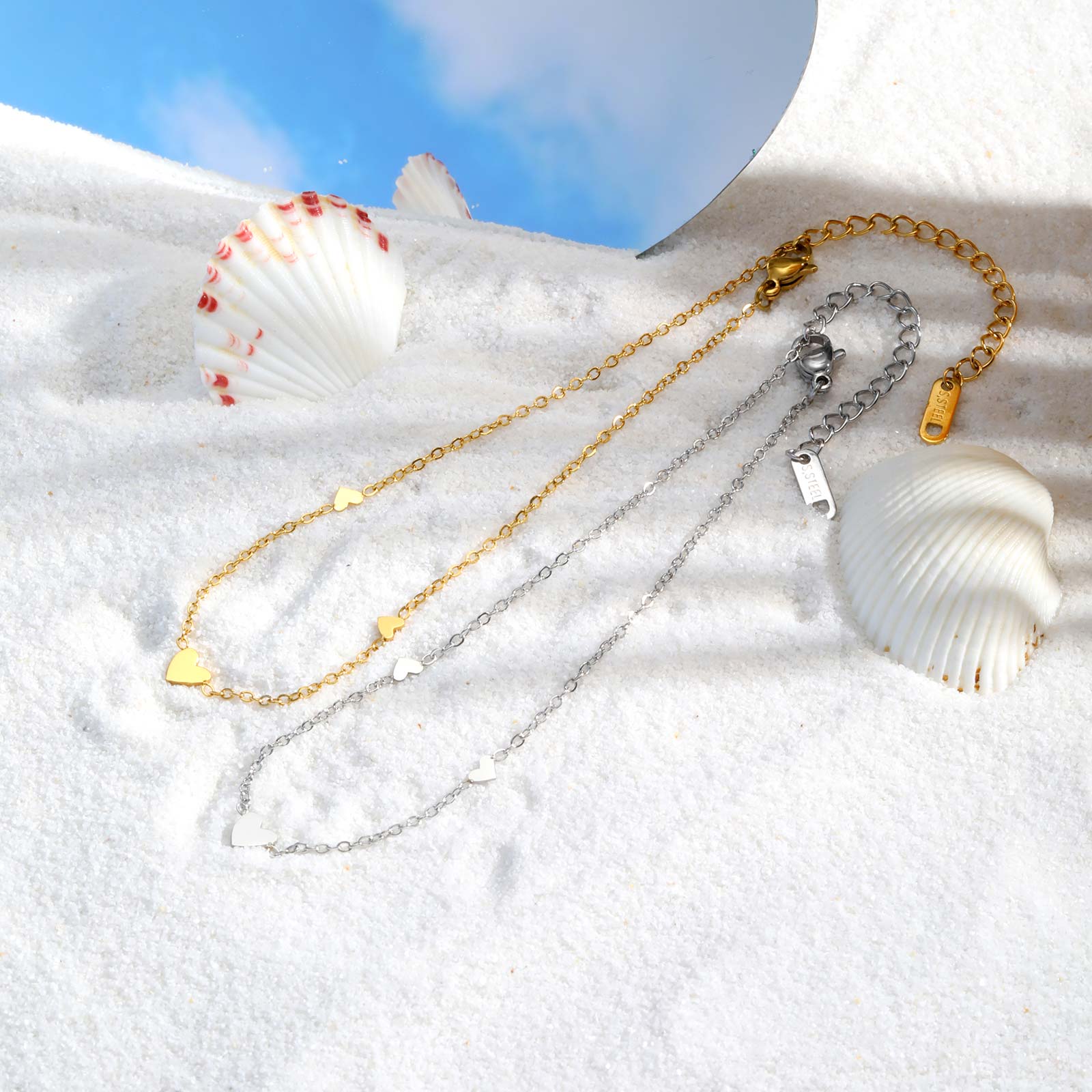 Stainless Steel Heart Anklets  - Jc Jewelry & Watches Reviews ulasan dan harga
