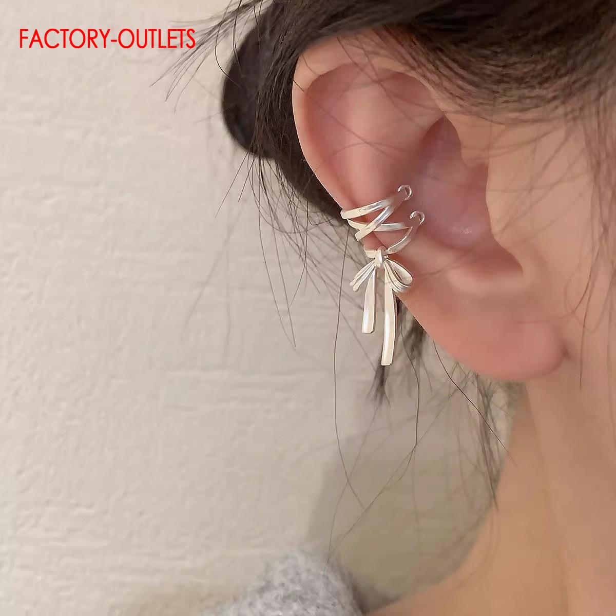 Genuine 925 Sterling Silver Ea - Ear Cuff No Piercing ulasan dan harga