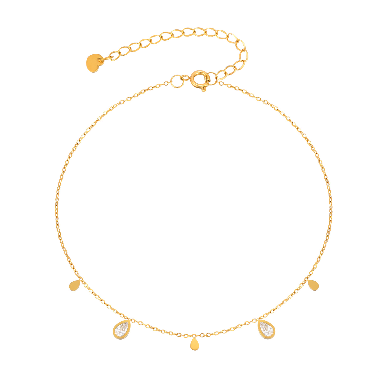 Dainty Water Drop Zircon Ankle - Jc Jewelry & Watches Reviews ulasan dan harga