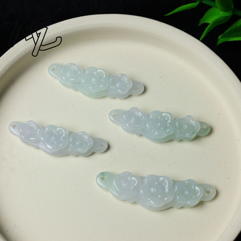 1pc Natural Jadeite Emerald Fl - Jewelry & Watches Sp Z Oo Opinie ulasan dan harga