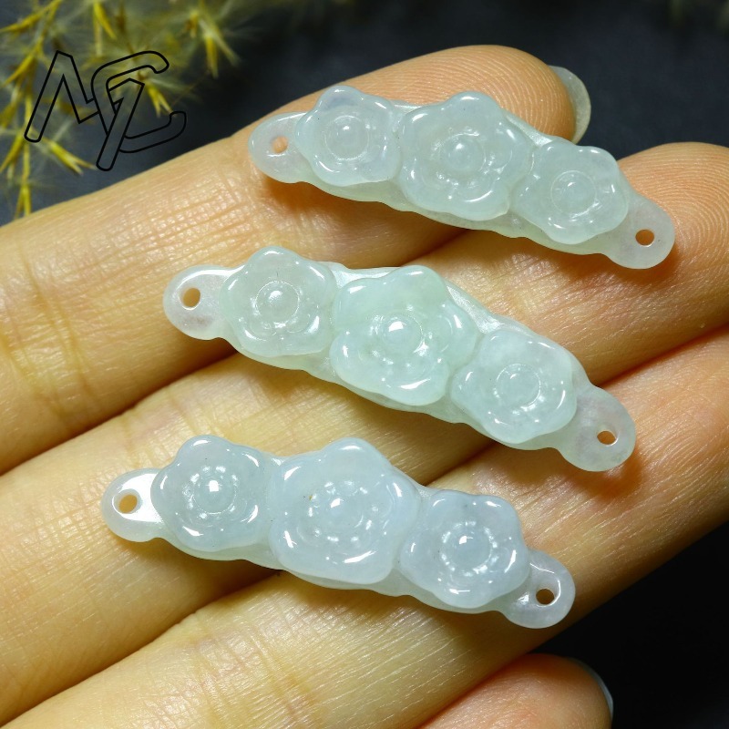 1pc Natural Jadeite Emerald Fl - Jewelry & Watches Sp Z Oo Opinie ulasan dan harga