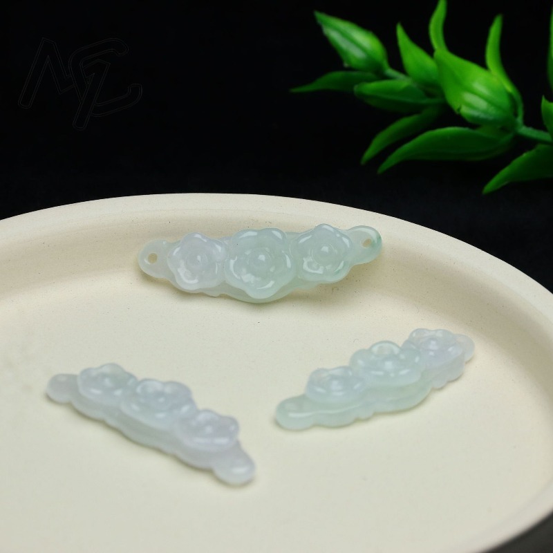 1pc Natural Jadeite Emerald Fl - Jewelry & Watches Sp Z Oo Opinie ulasan dan harga