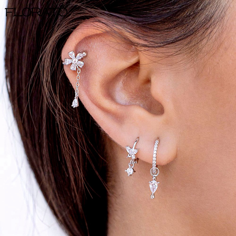 1PCS 18K Gold Earings Clip on  - Ear Cuff No Piercing ulasan dan harga