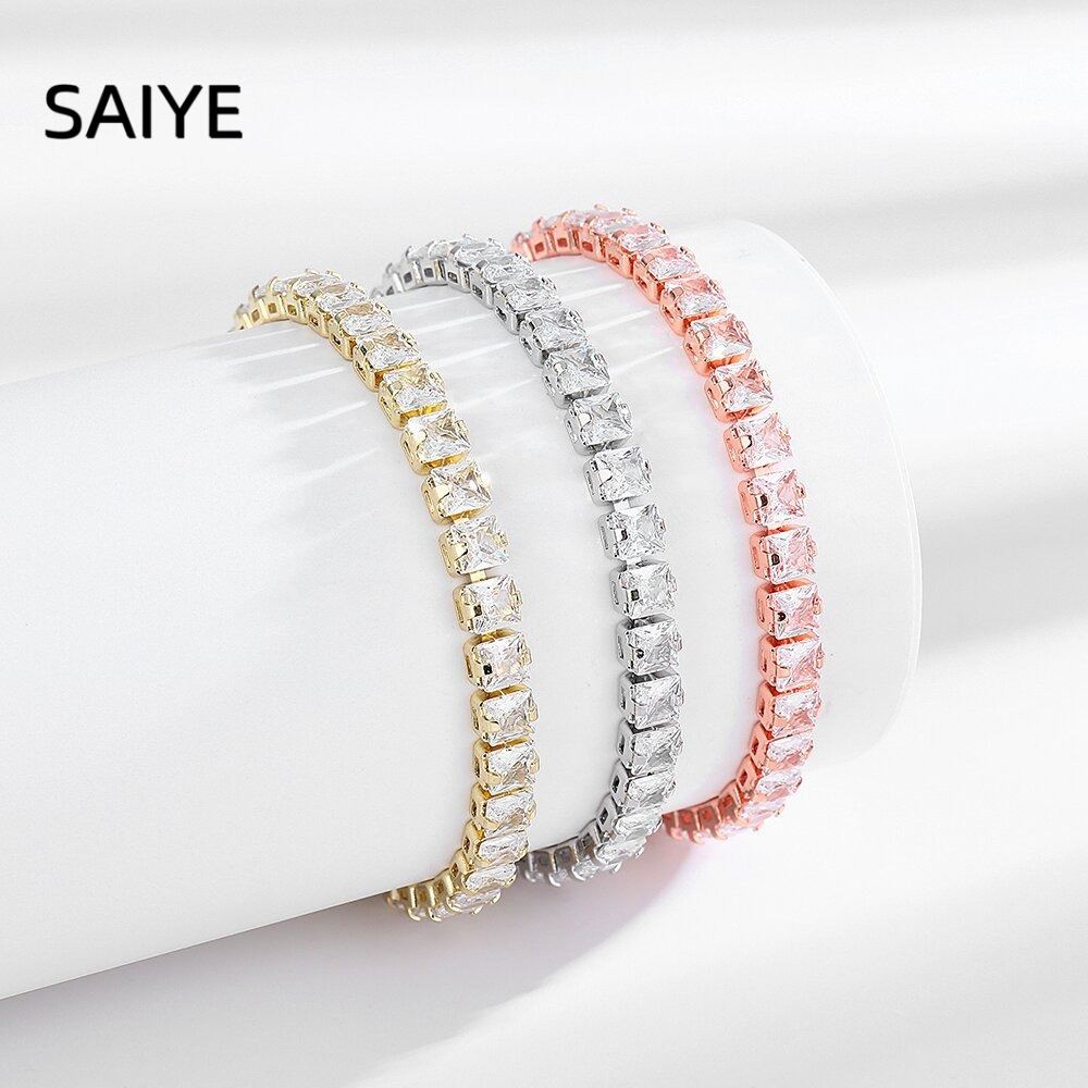925 Sterling Silver Tennis Bra - Tennis Bracelet Cubic ulasan dan harga
