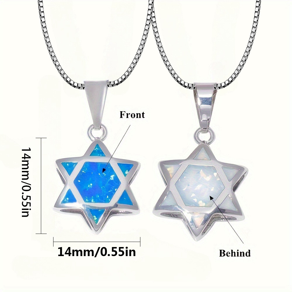 Star of David Opal Pendant Nec - Jewelry & Watches Sp Z Oo Opinie ulasan dan harga