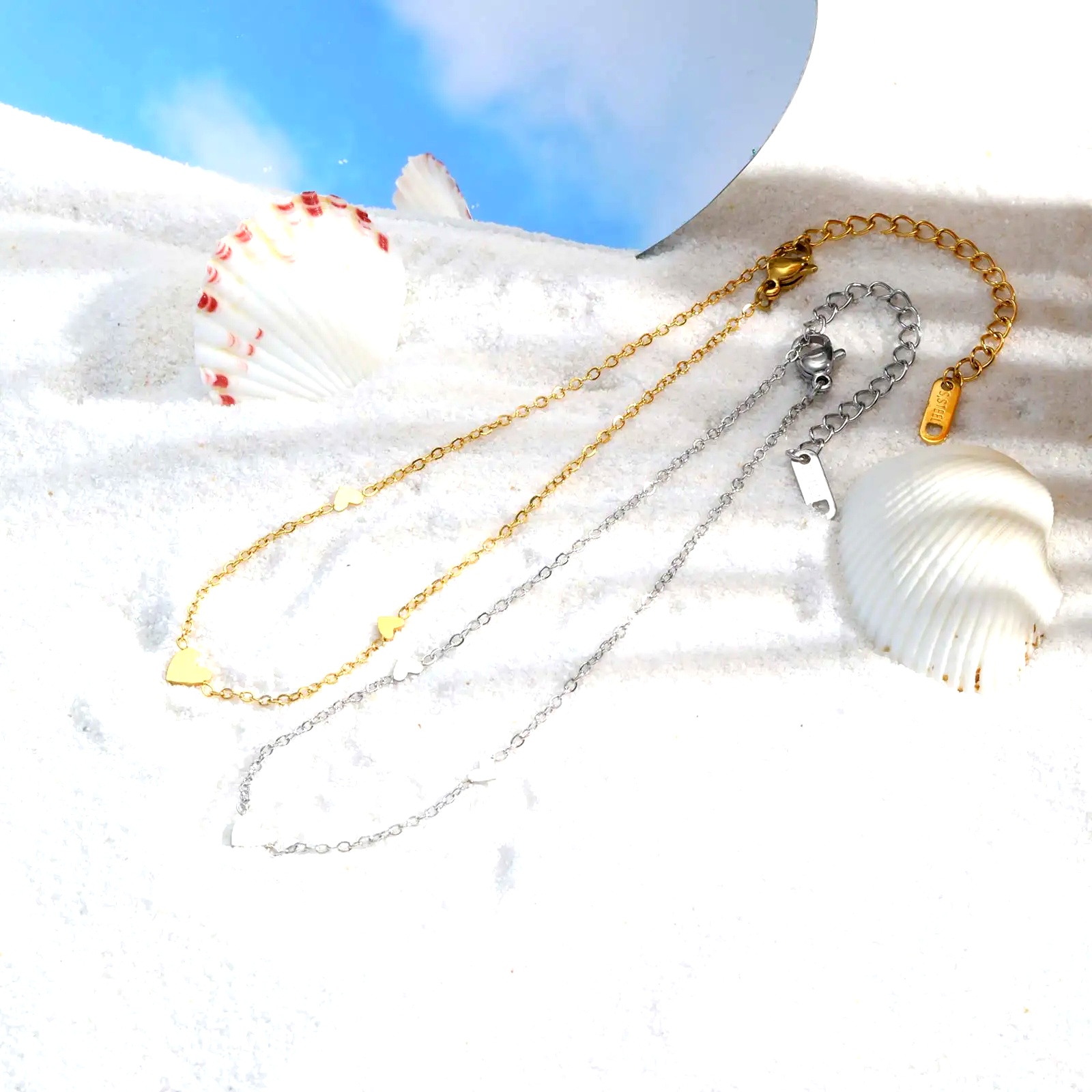 Stainless Steel Heart Anklets  - Jc Jewelry & Watches Reviews ulasan dan harga